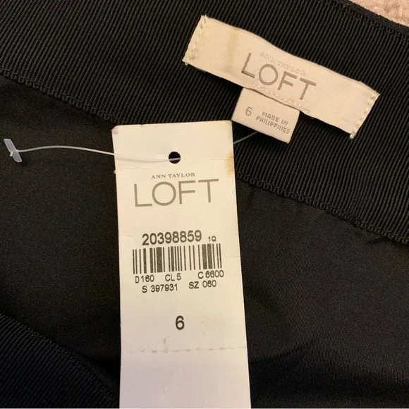 LOFT Woman’s Size 6 Skirt Black NWT - Picture 10 of 16